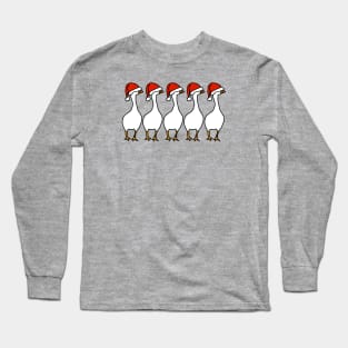 Five Gaming Goose Christmas Santa Hat Long Sleeve T-Shirt